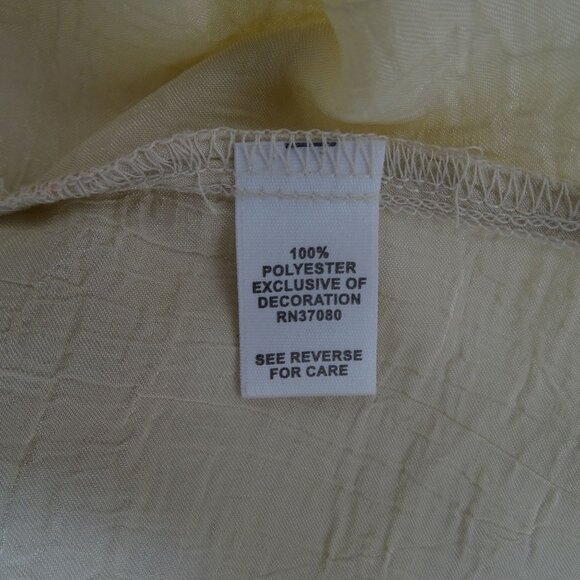 Cato Gold Tunic Blouse Woman Size 14W 16W Beaded Neckline Tie Waist Short Sleeve - Picture 5 of 8